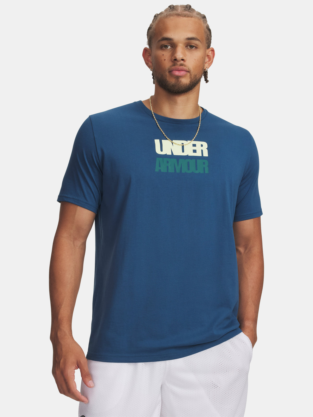 Férfi póló Under Armour UA M BLOCK LOGO SS