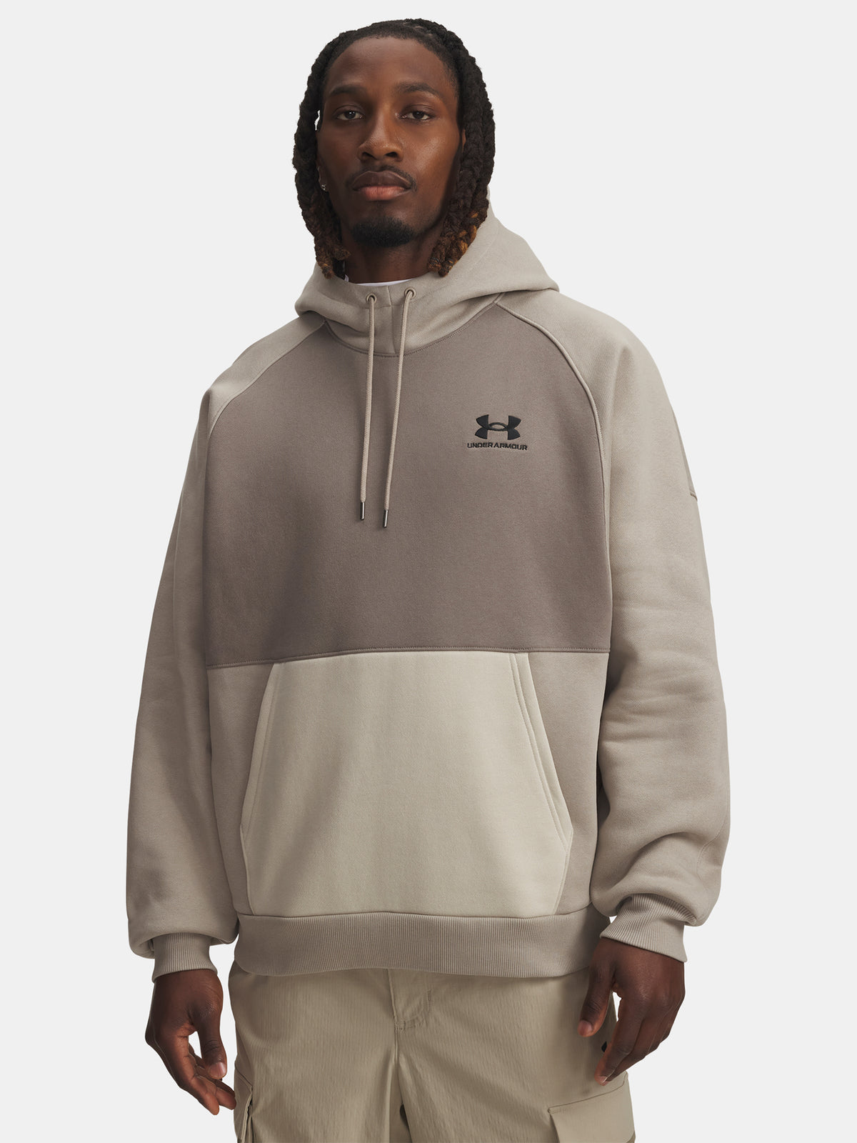 Férfi pulóver Under Armour UA Icon HW Colorblocked Hdy-BRN