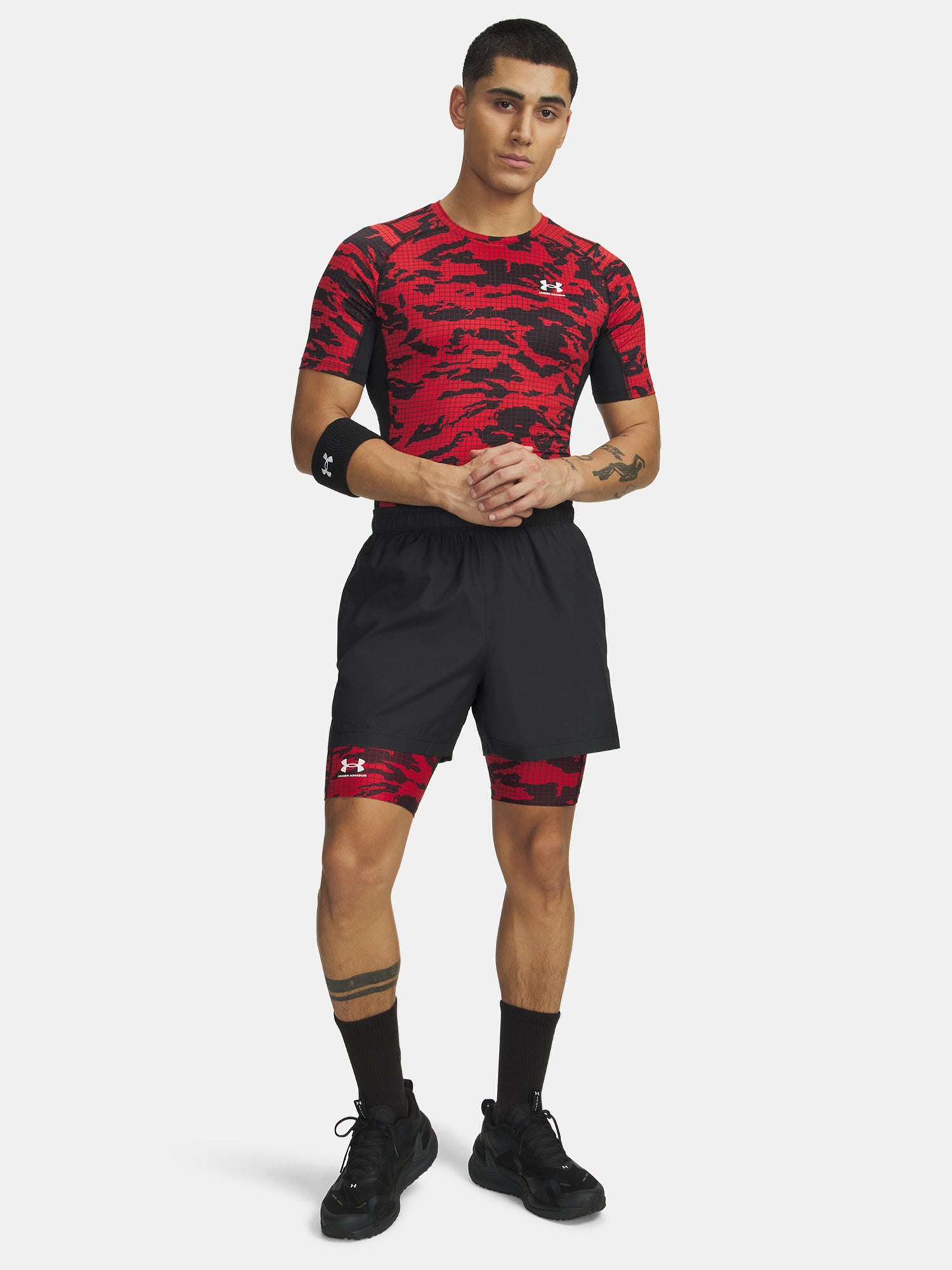 Férfi rövidnadrág Under Armour UA HG Printed Lng Short-BLK
