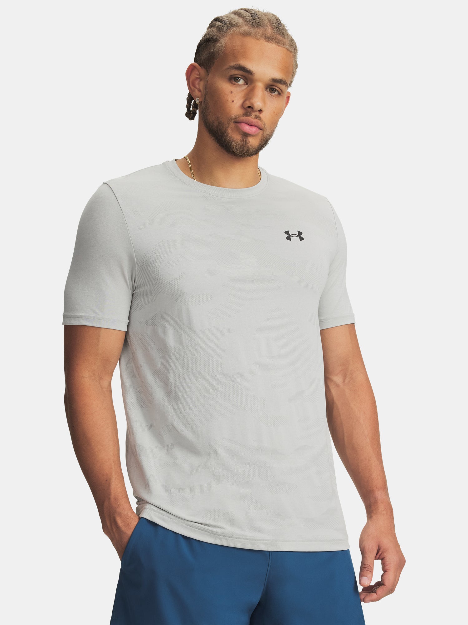 Férfi póló Under Armour UA Vanish Elite Smls SS Camo-GRY