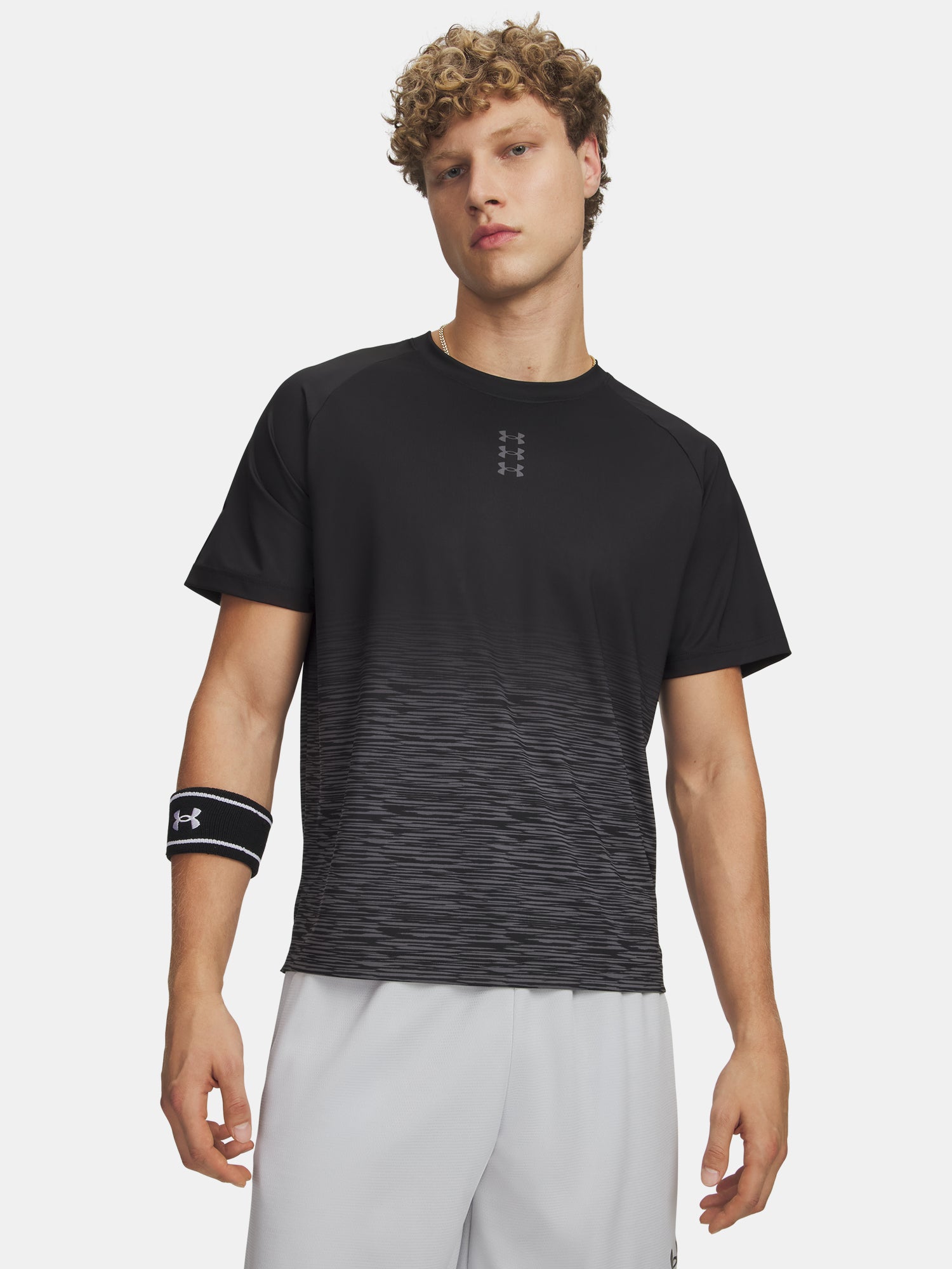Férfi póló Under Armour UA Hoops SS Shooting Shirt-BLK