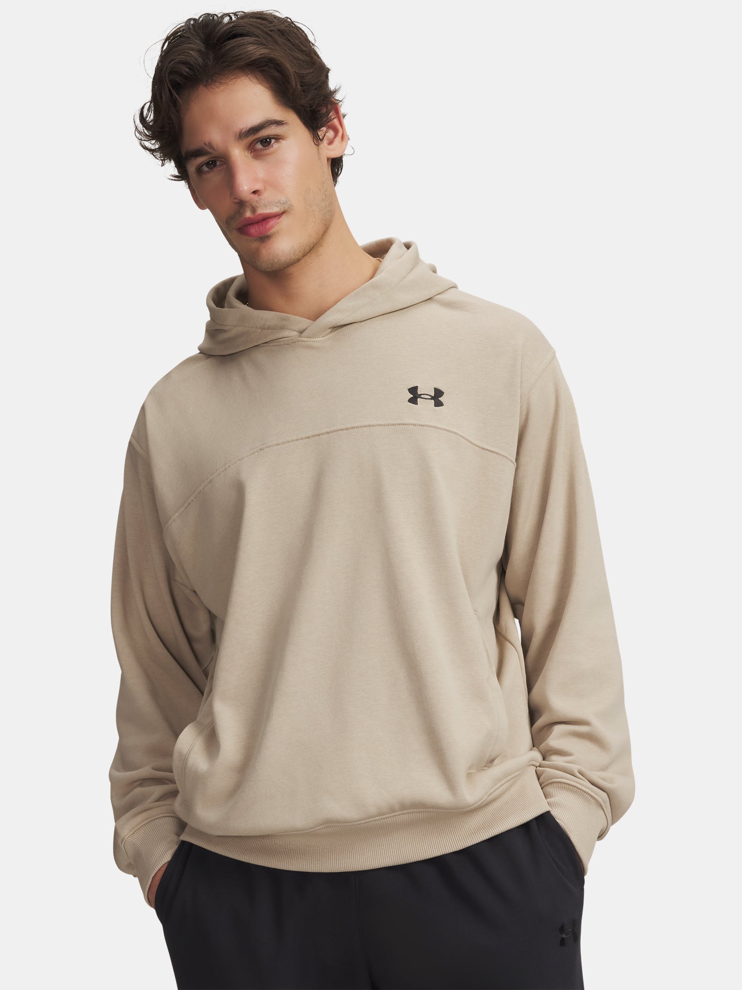 Férfi pulóver Under Armour UA Rival LW Hoodie-BRN