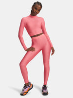Dámské triko Under Armour HeatGear Crop Mock LS-PNK