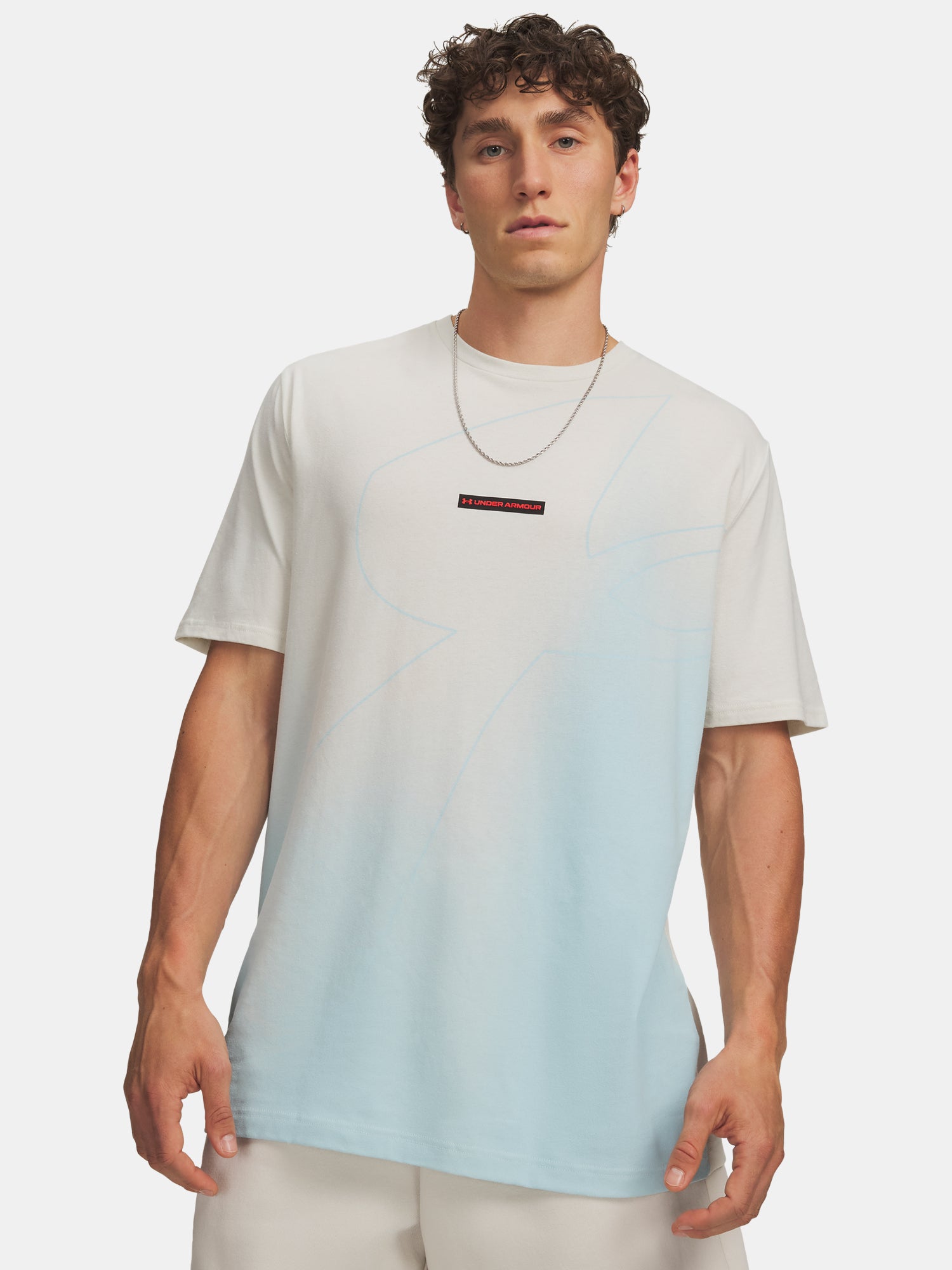 Férfi póló Under Armour UA M 60/40S BLEND LOGO SS
