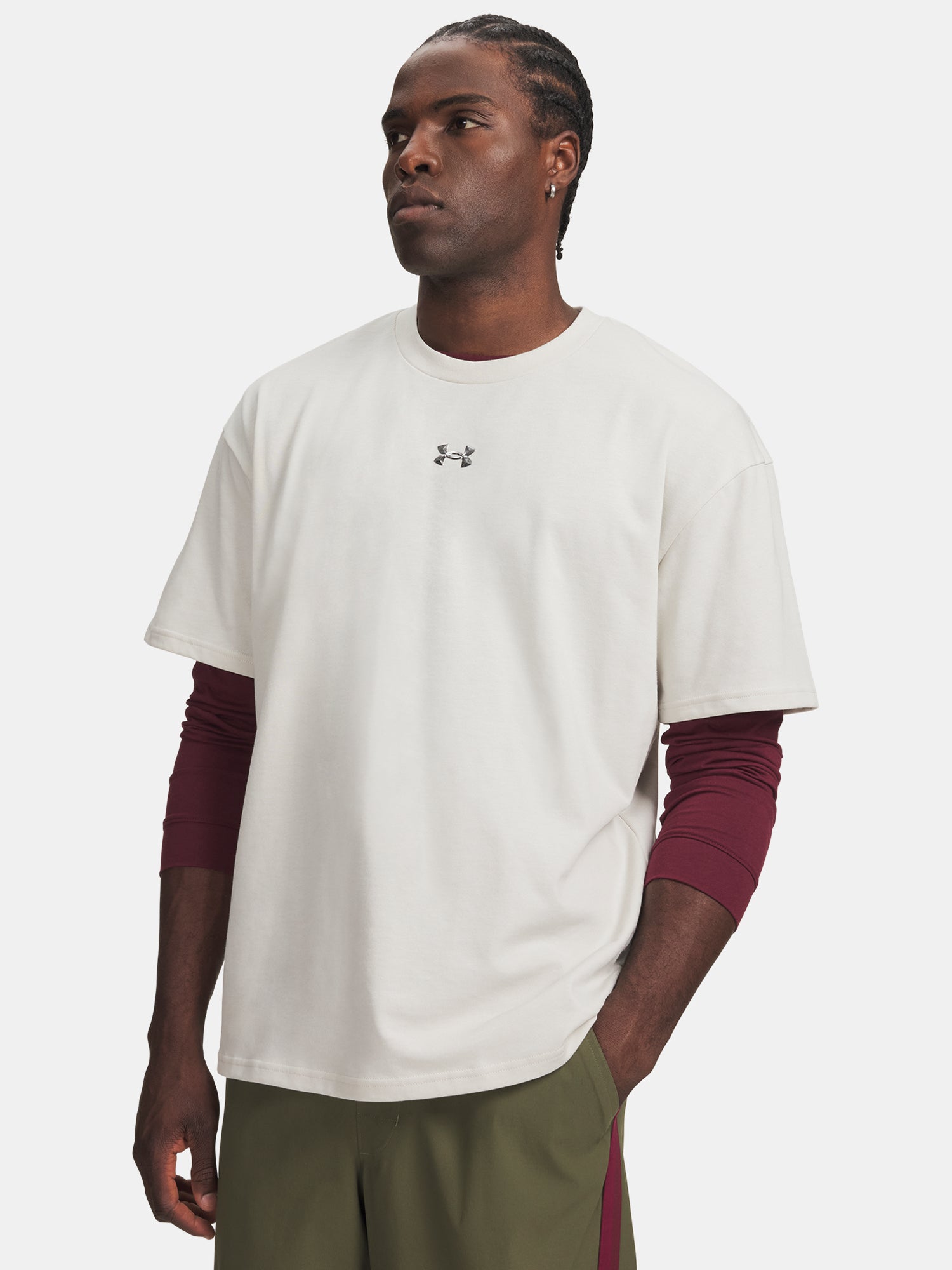 Férfi póló Under Armour UA M HWT METAL LOGO SS