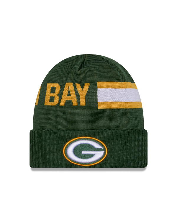 New Era Green Bay Packers NFL Sideline 2024 Cuff Knit Beanie kötött sapka - Sportmania.hu