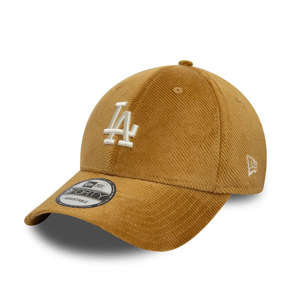 New Era LA Dodgers Cord Dark Beige 9FORTY Baseball sapka