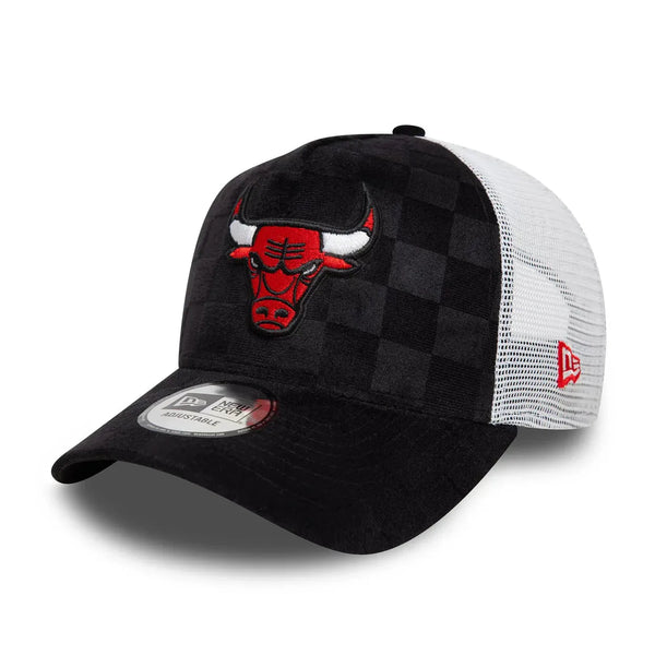 New Era Chicago Bulls Tonal Check Black 9FORTY A-Frame Trucker sapka