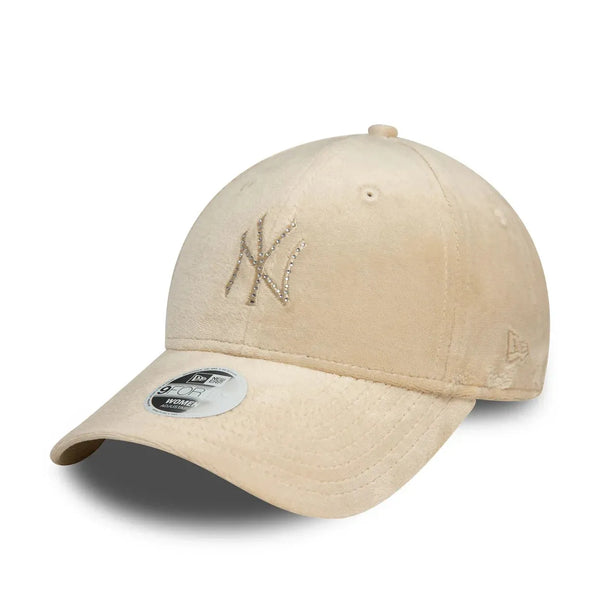 New York Yankees Diamante Cream 9FORTY bársony baseball sapka, női