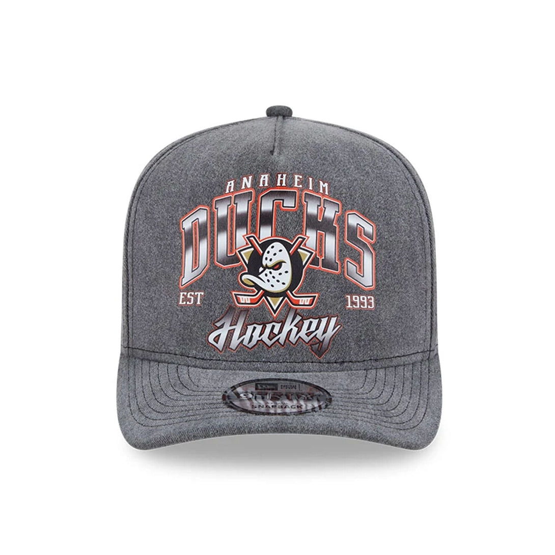 Anaheim Ducks NHL Washed Black 9FIFTY A-Frame Adjustable Cap - baseball sapka