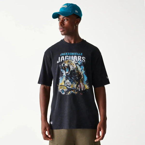 New Era Jacksonville Jaguars NFL Games Premium Apparel Black Oversized póló