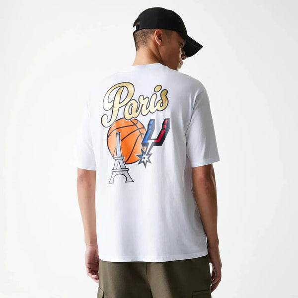 New Era San Antonio Spurs NBA Paris Games 2025 White póló