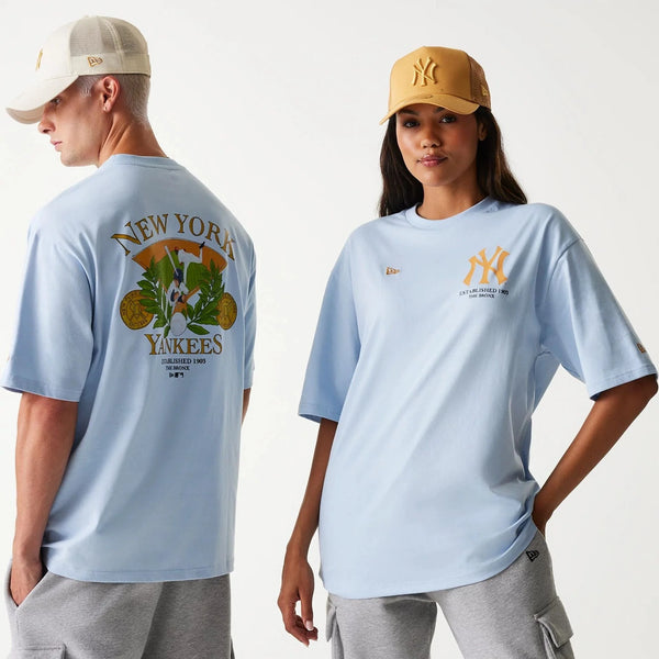 New Era New York Yankees MLB Baseball Graphic Pastel Blue Oversized póló