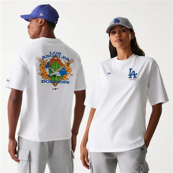 New Era LA Dodgers MLB Baseball Graphic White Oversized póló