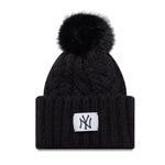 New York Yankees MLB Black Cable Knit Beanie Hat - kötött sapka
