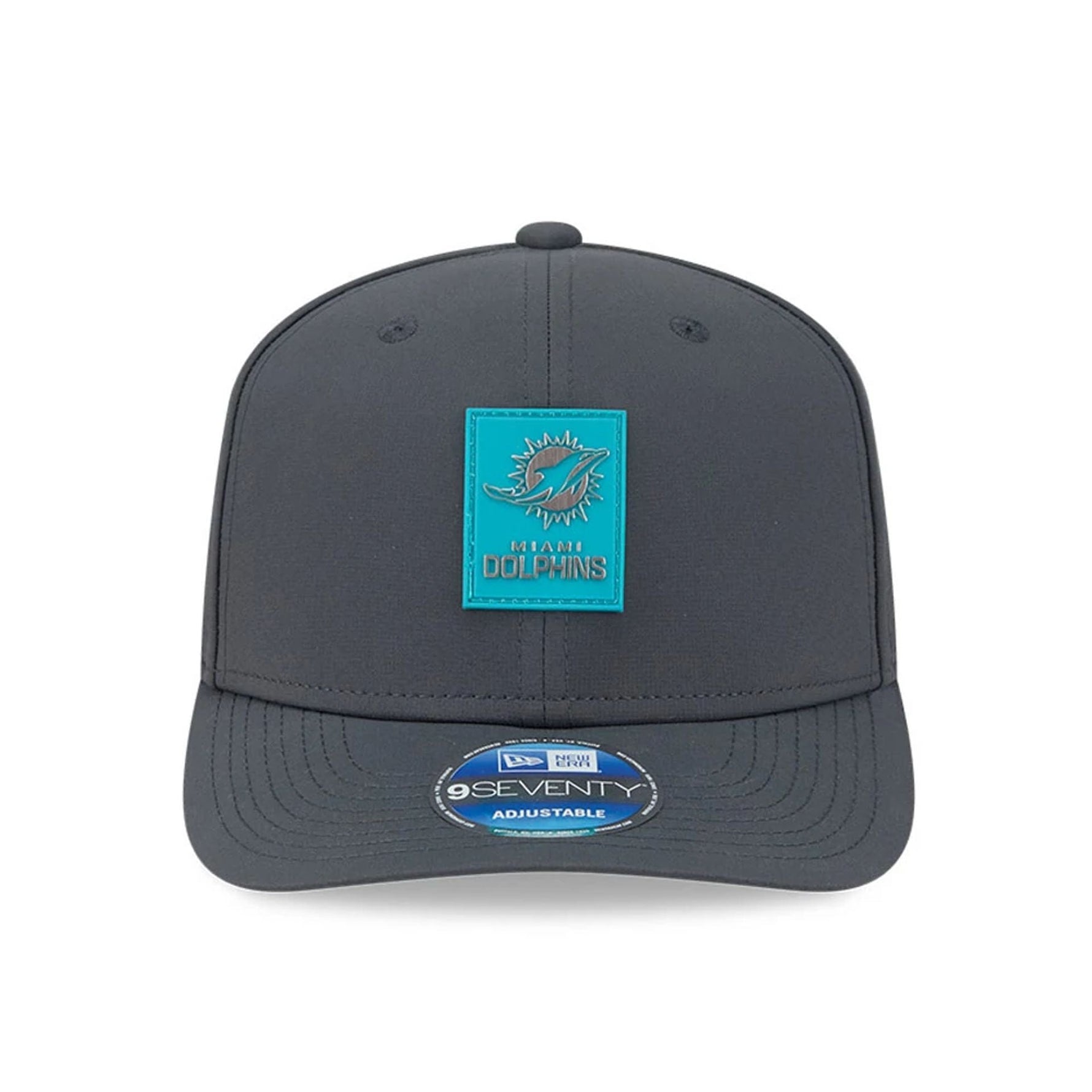 Miami Dolphins NFL Sideline 2025 Charcoal 9SEVENTY Stretch Snap Adjustable Cap - baseball sapka