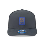 New York Giants NFL Sideline 2025 Charcoal 9SEVENTY Stretch Snap Adjustable Cap - baseball sapka