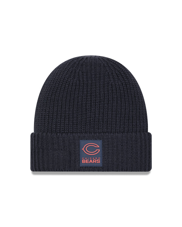 New Era Men's Charcoal Chicago Bears 2025 Sideline Cold Weather Cuffed Knit Hat - baseball sapka