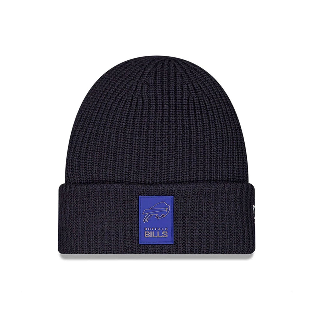 Buffalo Bills NFL Sideline 2025 Black Cuff Knit Beanie Hat - kötött sapka