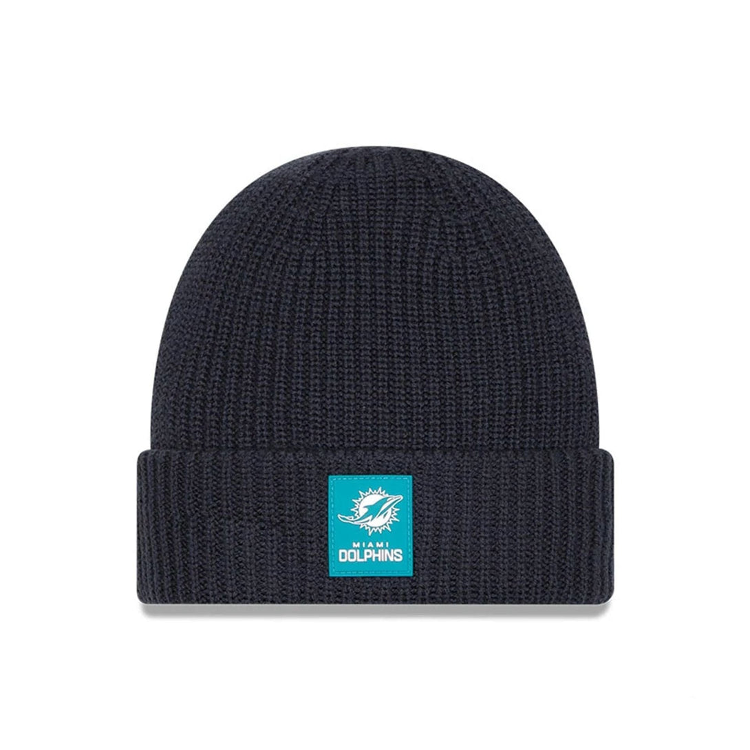 Miami Dolphins NFL Sideline 2025 Charcoal Cuff Knit Beanie Hat - kötött sapka
