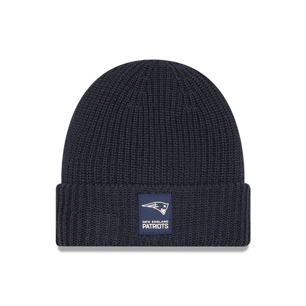 New England Patriots NFL Sideline 2025 Charcoal Cuff Knit Beanie Hat - kötött sapka