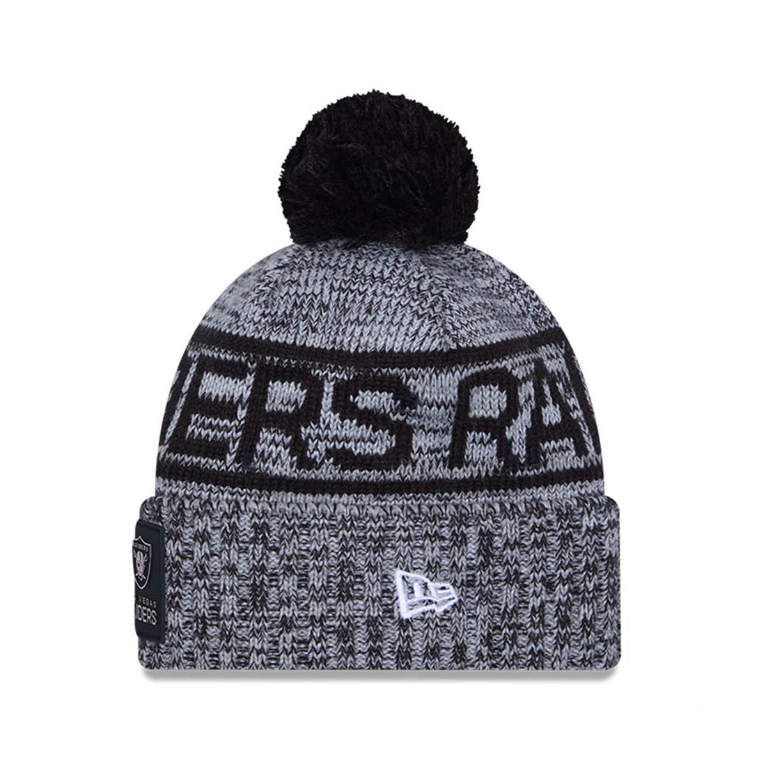 Las Vegas Raiders NFL Sideline 2025 Black Sport Knit Beanie Hat - kötött sapka