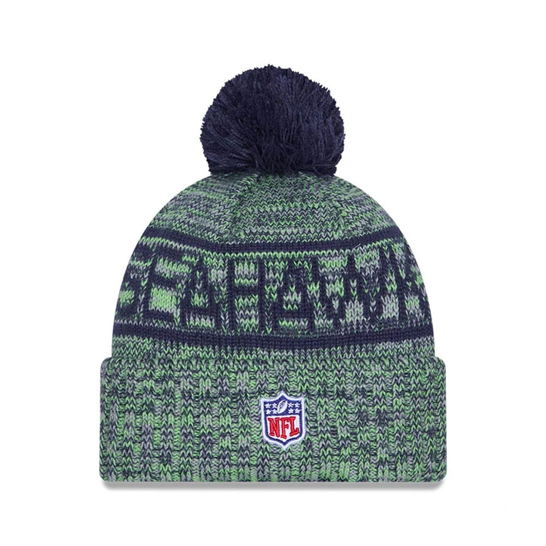 Seattle Seahawks NFL Sideline 2025 Dark Blue Sport Knit Beanie Hat - kötött sapka