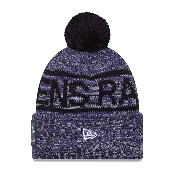 Baltimore Ravens NFL Sideline 2025 Black Sport Knit Beanie Hat - kötött sapka