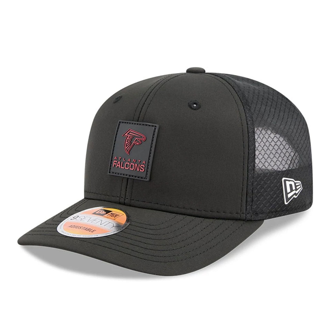 Atlanta Falcons NFL Sideline 2025 Black 9SEVENTY Trucker Stretch Snap Adjustable Cap - baseball sapka