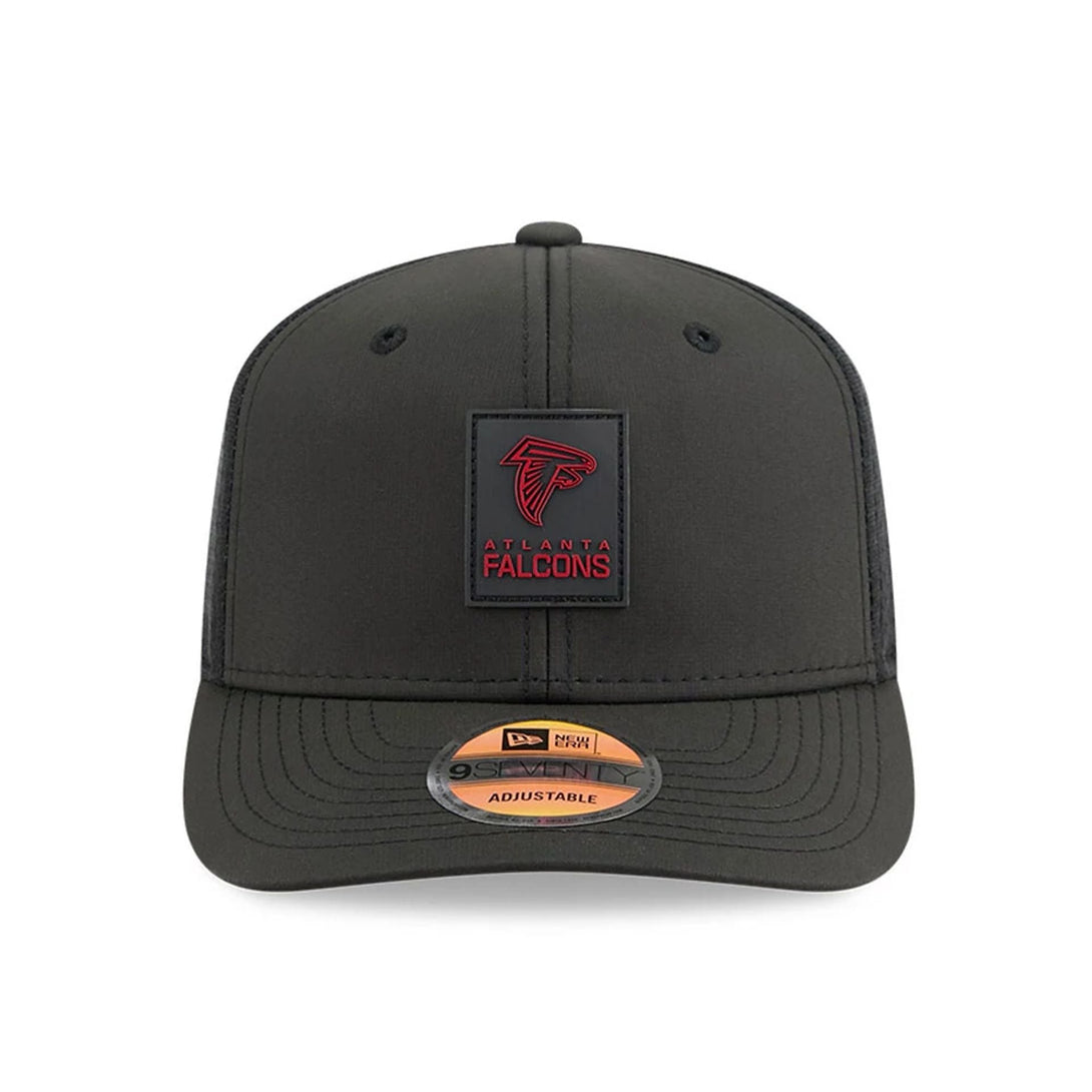 Atlanta Falcons NFL Sideline 2025 Black 9SEVENTY Trucker Stretch Snap Adjustable Cap - baseball sapka