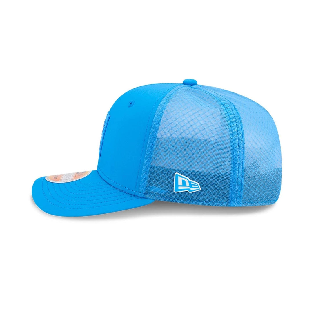 Detroit Lions NFL Sideline 2025 Blue 9SEVENTY Trucker Stretch Snap Adjustable Cap - baseball sapka