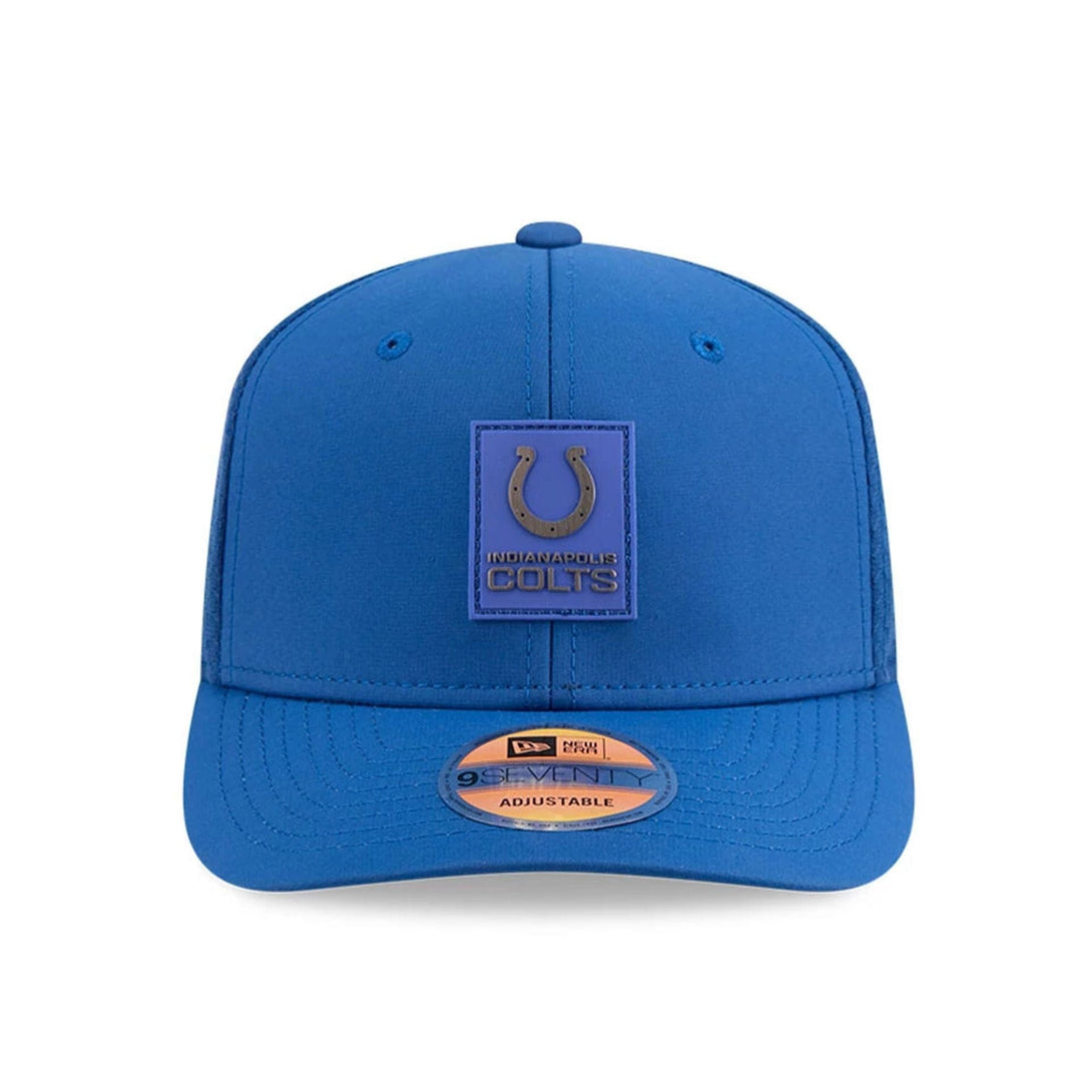 Indianapolis Colts NFL Sideline 2025 Blue 9SEVENTY Trucker Stretch Snap Adjustable Cap - baseball sapka