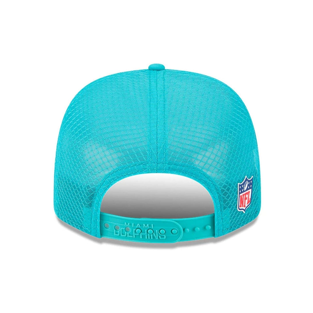 Miami Dolphins NFL Sideline 2025 Turquoise 9SEVENTY Trucker Stretch Snap Adjustable Cap - baseball sapka
