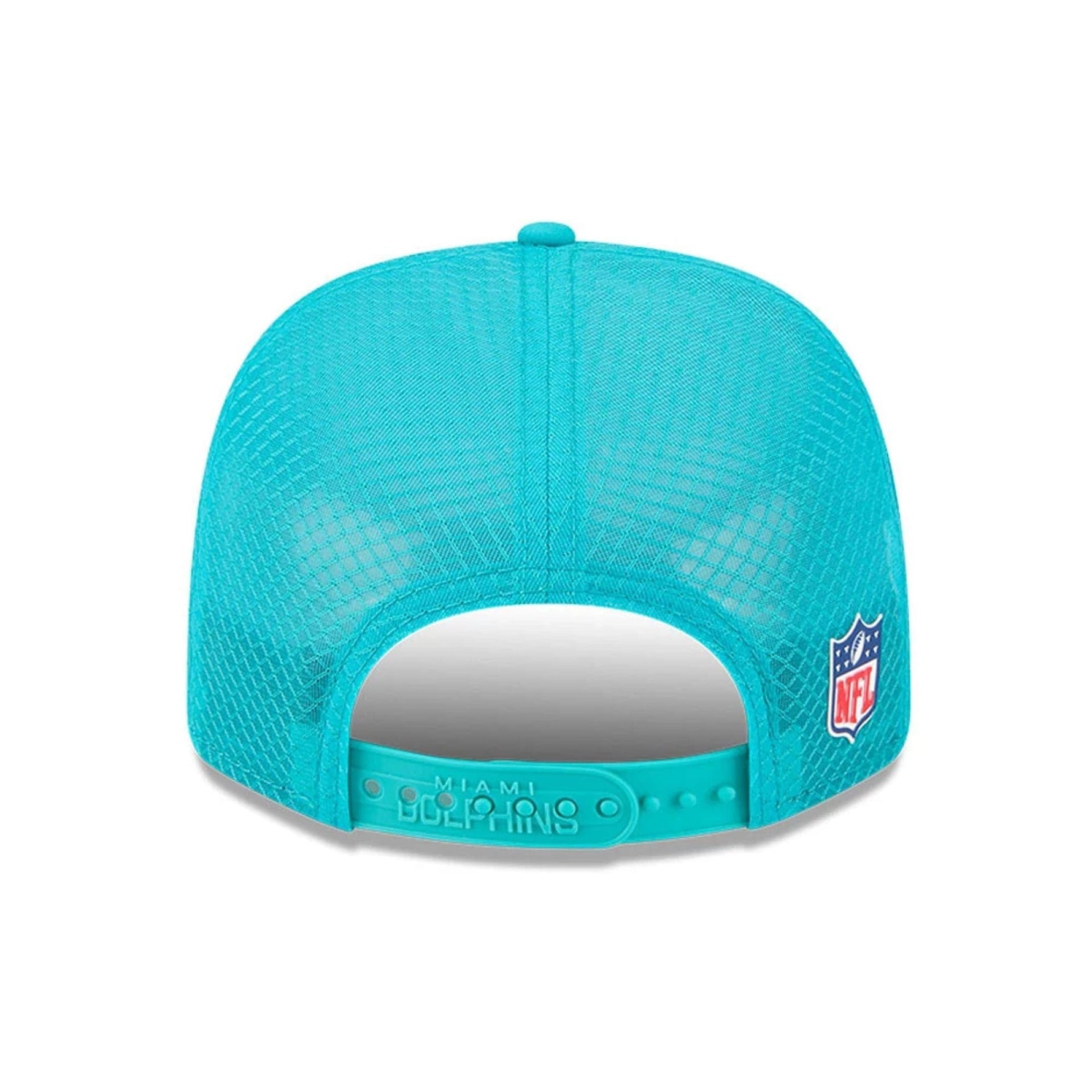Miami Dolphins NFL Sideline 2025 Turquoise 9SEVENTY Trucker Stretch Snap Adjustable Cap - baseball sapka