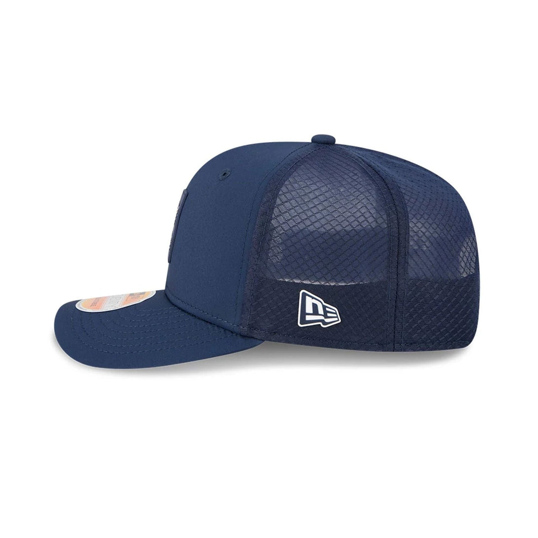New England Patriots NFL Sideline 2025 Dark Blue 9SEVENTY Trucker Stretch Snap Adjustable Cap - baseball sapka
