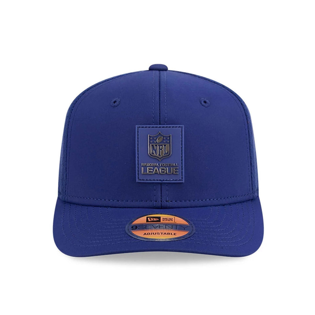 NFL Official Logo NFL Sideline 2025 Blue 9SEVENTY Trucker Stretch Snap Adjustable Cap - baseball sapka