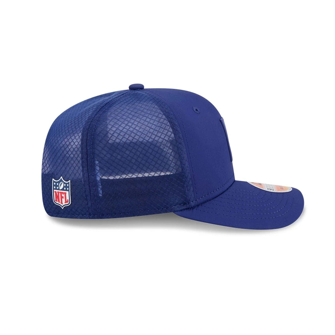NFL Official Logo NFL Sideline 2025 Blue 9SEVENTY Trucker Stretch Snap Adjustable Cap - baseball sapka