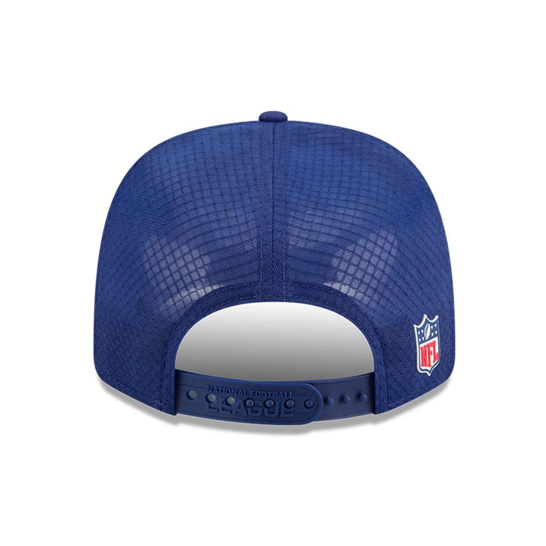 NFL Official Logo NFL Sideline 2025 Blue 9SEVENTY Trucker Stretch Snap Adjustable Cap - baseball sapka