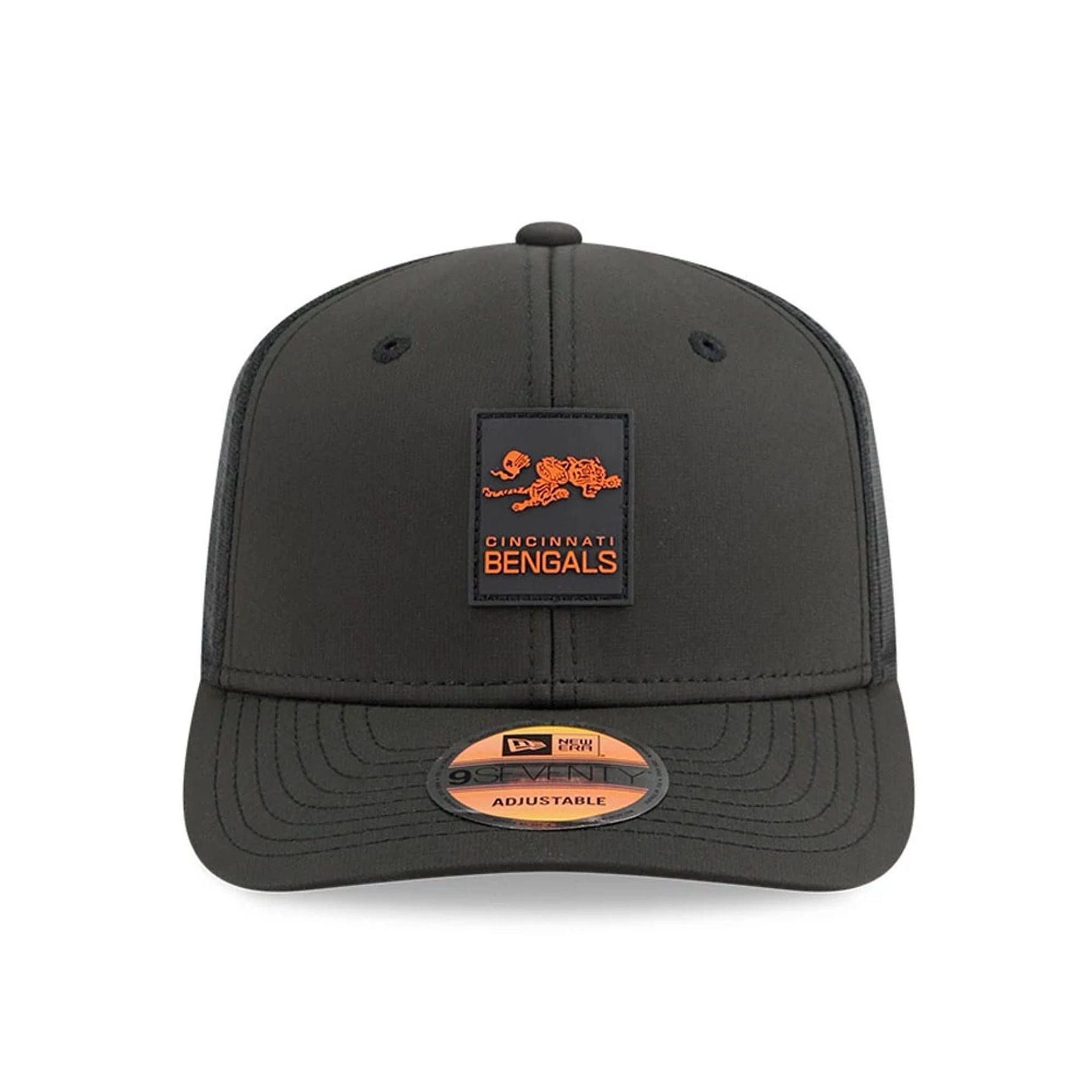Cincinnati Bengals NFL Sideline 2025 Black 9SEVENTY Trucker Stretch Snap Adjustable Cap - baseball sapka