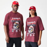 New Era San Francisco 49ers NFL Washed Boxy Dark Red Oversized póló