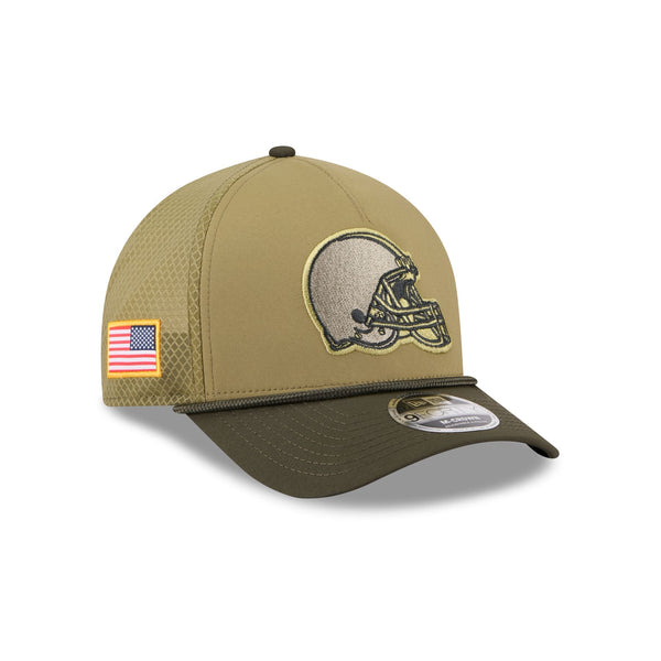 Cleveland Browns 2025 Salute to Service 9FORTY M-Crown A-Frame Trucker Hat - baseball sapka