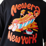 New Era Hotdog Food Graphic Black Oversized Póló