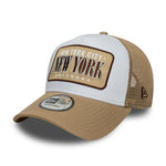 New Era Location Patch Light Beige 9FORTY A-Frame Trucker sapka
