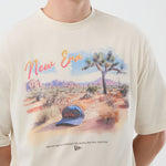New Era Dessert Graphic Light Beige Oversized póló