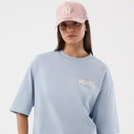 New Era Fun Block Party Graphic Pastel Blue Oversized póló