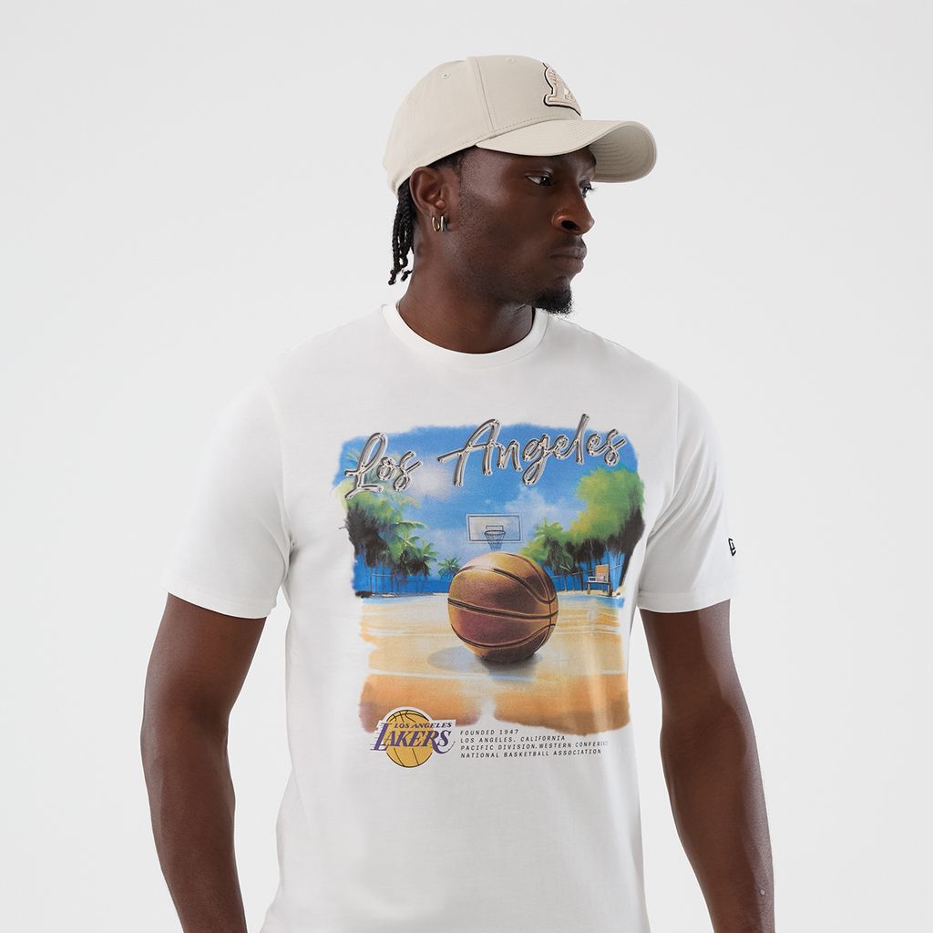 New Era LA Lakers NBA Beach Graphic White póló