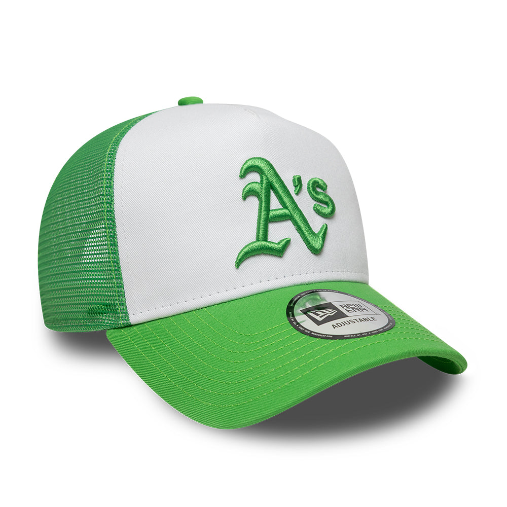 New Era Athletics MLB League Essential Open Green 9FORTY A-Frame Trucker sapka