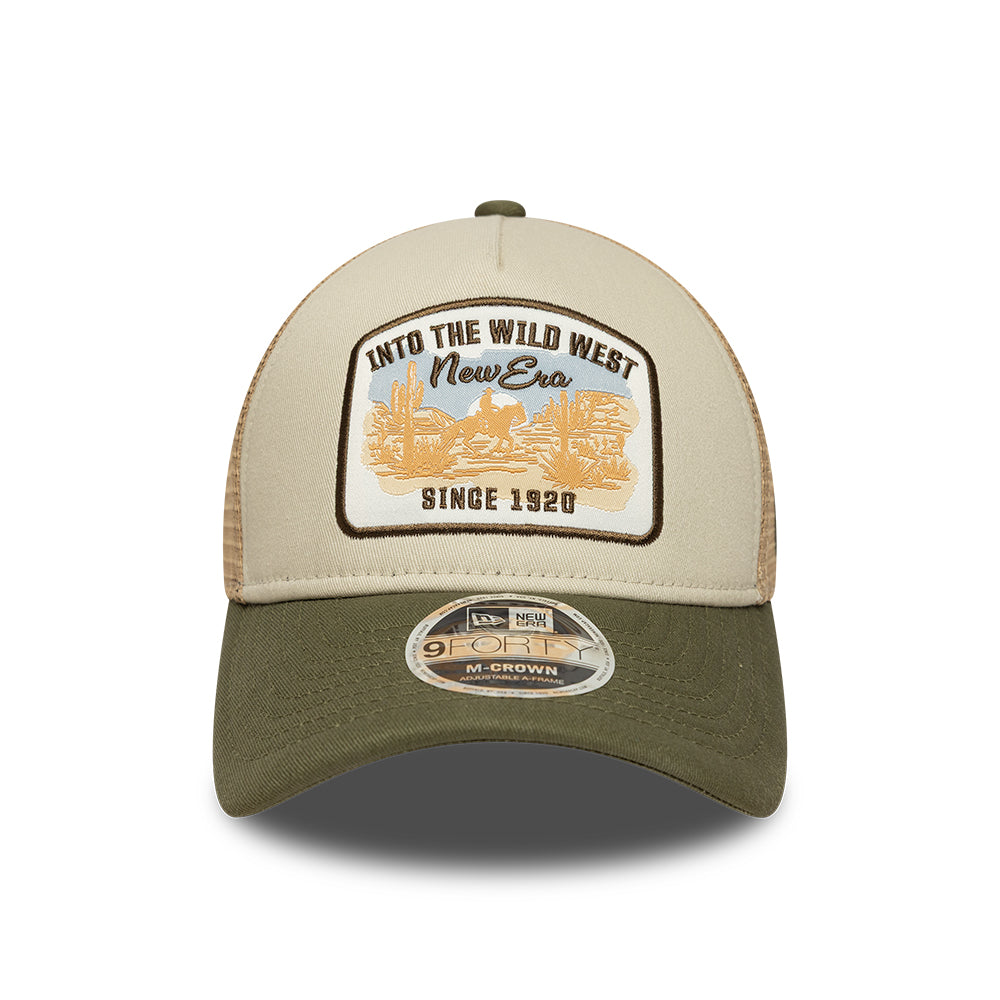 New Era Dark Green 9FORTY M-Crown A-Frame Trucker sapka