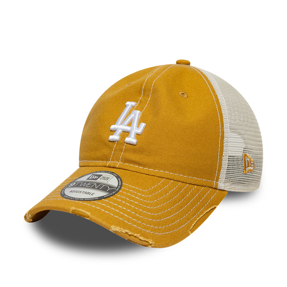 New Era LA Dodgers MLB Cotton Canvas Beige 9TWENTY Trucker sapka