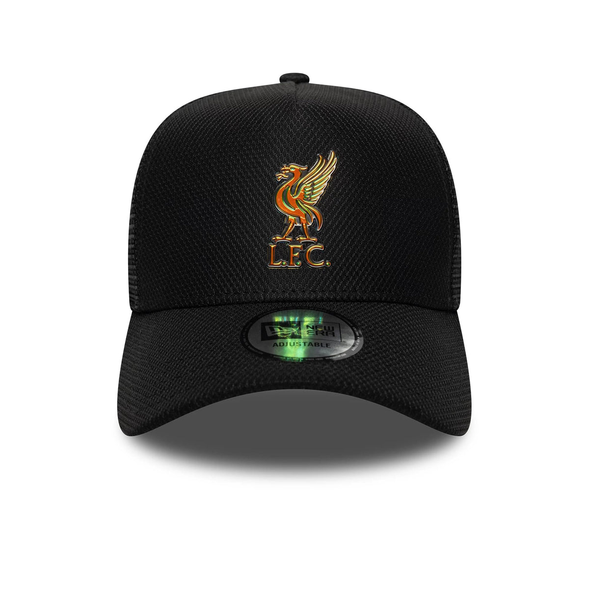 New Era Liverpool FC Iridescent Black 9FORTY A-Frame Trucker sapka